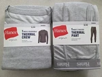 Hanes Men's Xl Thermal Crew & Pant Set Gray Long Underwear Cotton Blend #10726 New. Price: $24.00.