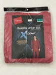 Hanes X-temp Tagless Red Button Up Soft Waffle Thermal Union Suit Men Size Xl New. Price: $29.77.