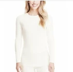 Cuddl Duds Women's White Softwear Stretch Long-sleeve Layering Top New. Price: $32.00.