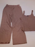 New Gap Body Women's Brown Lounge Tank Top Wide Leg Pants 2 Piece Set Size. Price: $24.00.