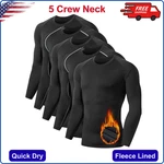 5PCS Thermal Compression Shirt Fleece Lined Long Sleeve Athletic Base Layer Cold New. Price: $46.97.