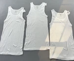 Andrew Scott Tank Tops Mens Sz Large White Ribbed New Set Of 3. Price: $17.95.