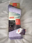 Women's Rugged Outdoor Socks 2 Pair Long Crew Welted Top Lavender New. Price: $20.30.