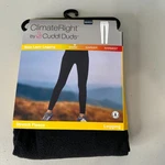New Cuddl Duds Climateright Plush Warmth Base Layer Leggings Womens Xs Black. Price: $12.76.