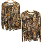 Realtree Shirt Mens Brown Camo Lot Of 2 Long Sleeve Crewneck Polyester Spandex Pre-owned. Price: $29.95.
