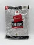 Hanes Men Thermal 3-BUTTON Henley Large Nos Y2K 2001 Sealed New. Price: $19.99.