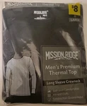 Mission Ridge Premium Thermal Layer Long Sleeve Crewneck Mens Underwear Shirt New. Price: $8.00.