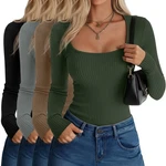 4 Pack Women's Ribbed Thermal Long Sleeve Shirts, Cotton Scoop Neck Slim Fit ... New. Price: $60.13.