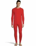 Hanes Men's Solid Waffle Knit Thermal Union SUIT-125443 Red Various Sizes New. Price: $31.99.