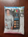 Fruit Loom Men's Lt Heather Grey Thermal Crew Shirt Top Soft Size Xl/xg New. Price: $9.50.