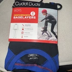Cuddl Duds Boys Performance Base Layers Set Black And Blue Xl - New. Price: $18.99.