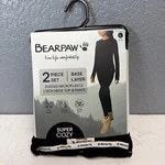 Bearpaw Women's Base Layer Super Cozy 2 Piece Set Top & Pants Black Size - New. Price: $39.95.