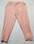 Cuddl Duds Jogger Pants Women's Pm Pink Pocket Ribbed Elastic Waist Drawstring Pre-owned. Price: $21.83.