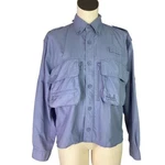 Cabelas Shirt Women Blue Wicking Hiking Fishing Vented Pockets Pre-owned. Price: $28.99.