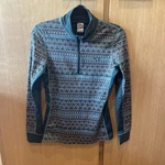 Kari Traa Women Rose Half Zip Base Layer Top Nordic Pattern Small Green Pre-owned. Price: $35.00.