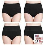 Wirarpa Women's Cotton Underwear High Waisted Ladies Large Black - Set 3 New. Price: $25.56.