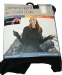 New Womens 2XL Termal Guard Climate Right Base Layer Crew Top Cuddl Duds Black. Price: $6.50.