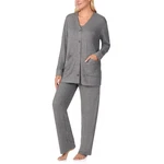 Cuddl Duds 3-PIECE Lounge Set Soft Rib Knit Cardigan Tank Top Pants Pjs Grey New. Price: $29.95.