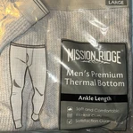 Brand New Mission Ridge Men Large Premium Thermal Bottoms-ankle Length. Price: $7.99.