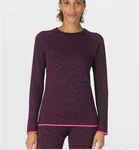 Sweaty Betty Purple Leopard Jacquard Stretch Long Sleeve Base Layer Top Med Nwt New. Price: $64.99.