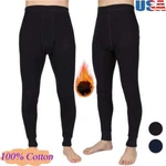 Hot Men 100% Cotton Thermal Fleece Lined Long Johns Warm Underwear Pants Bottoms New. Price: $12.08.