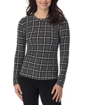 Cuddl Duds Fleece Wear Long Sleeve Crewneck Top Medium (10-12) Gray Plaid New. Price: $31.49.