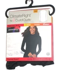 Cuddl Duds Climateright L/s Mock Neck Thermal Guard Black Baselayer Top Size New. Price: $8.98.