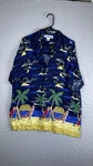 Utility Shirt Mens Large Blue Hawaiian Beach Short Sleeve Button Front Pre-owned. Price: $15.99.
