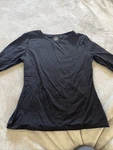 Suuksess Women Black Long Sleeve Top Size Stretch Fitted Crew Neck Basic New. Price: $14.95.