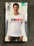 32 Degrees Heat Pack Mens White/charcoal Long Sleeve Crew Neck Top - Size Xl New. Price: $17.99.