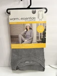 Warm Essentials By Cuddl Duds Waffle Thermal Long Sleeve Crew -gray -size Sm New. Price: $11.99.