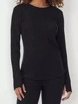 Cuddl Duds Womens Cozy Stretch Crew Neck Long Sleeve Thermal Shirt, Small, Black New. Price: $16.00.