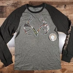 Realtree Raglan Shirt Mens Medium Green Camo Thermal Sleeve Hunting Outdoor New. Price: $10.49.