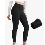 Crz Yoga Women Thermal Fleece Lined Leggings Matte Black High Waisted 25" Inseam Pre-owned. Price: $20.00.