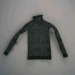 Sweaty Betty High-neck Black Leopard Jacquard Base Layer Top Size X-small Euc Pre-owned. Price: $14.95.