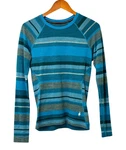 Smartwool Women's Classic Thermal Merino Base Layer Top Crew Blue Striped Size Pre-owned. Price: $49.50.