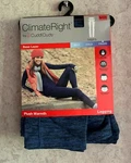 Climate Right Cuddl Duds Women's Leggings Base Layer New Size 6 8 Thermal Blue. Price: $14.99.