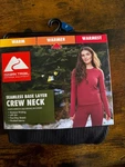 Ozark Trail Seamless Base Layer Crew Neck Top Women Black Soot Xs New. Price: $14.99.