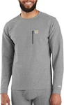 Carhartt Men's Force Heavyweight Heathered Knit Base Layer Crewneck Pocket Top New. Price: $33.99.