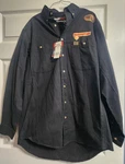 Nwt Wrangler Riggs Workwear ROOM2MOVE Comfort Black Twill Button Front Shirt Lt New. Price: $30.00.