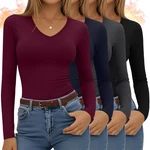 4 Pack Women's Long Sleeve Thermal Shirts Fleece Lined Neck Slim Fit Underw... New. Price: $68.77.