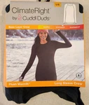 Cuddl Duds Climateright Large Plush Warmth Base Layer Crew Top Black #10725 New. Price: $12.50.