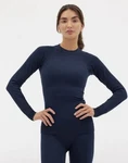 Halfdays Johnson Top Long Sleeve Blue JT-BL200-LGNA Women Size New. Price: $63.99.