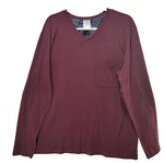 Watsons Shirt Mens Xl 56 Burgundy Wine Cotton Made Germany Long Sleeve Vneck Pre-owned. Price: $9.44.