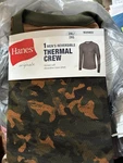 Hanes Men's Reversible Thermal Top, Tagless Crew, 2XL, Camo Or Light Brown New. Price: $11.99.
