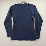 Vintage Thermal Shirt Men Large* Navy Waffle Knit Long Sleeve Base Layer Usa Pre-owned. Price: $25.49.