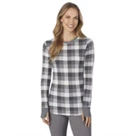 Cuddl Duds Stretch Thermal Long Sleeve Crewneck Top Small (6-8) Gray Checked New. Price: $31.49.