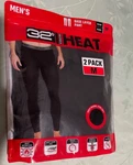 32 Degrees Heat Men's Stretch Comfort Base Layer Pant, 2-PACK Size New. Price: $27.99.