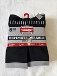 Wrangler Pair Ultimate Durable Work Socks Men's Sz 6-12 Black W/reinforce Toe New. Price: $14.99.