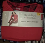 Climateright By Cuddl Duds Women 2-PIECE Base Layer Top And Legging Set Size New. Price: $15.00.